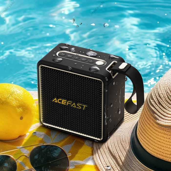 Портативна колонка Bluetooth ACEFAST K3 Nano portable wireless speaker BT5.4 USB/TF/AUX TWS 46W Black